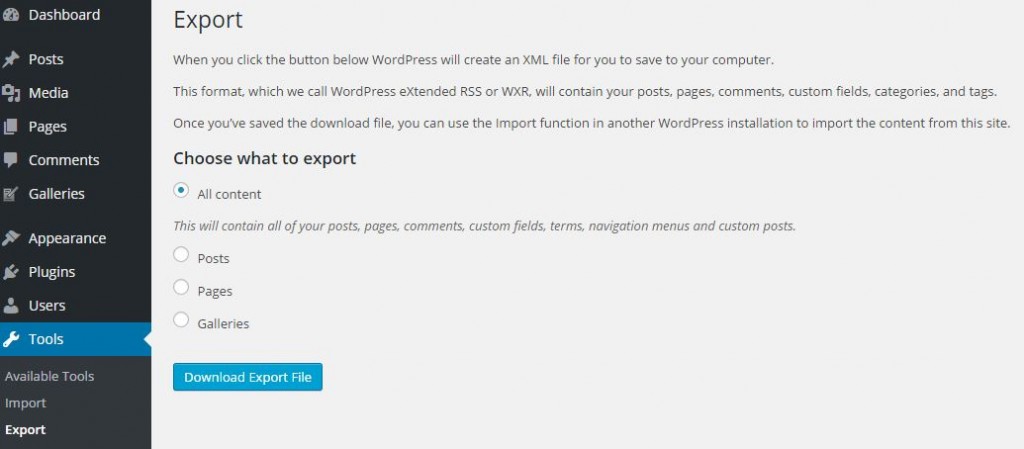 wp-export-tools